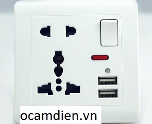 Giới thiệu về Ổ cắm đơn 3 chấu đa năng với 2 đầu cắm USB thông minh Himel