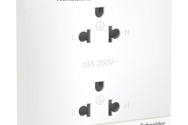 Tận hưởng tiện ích của ổ cắm điện dòng AvatarOn ổ cắm đôi 3 chấu 16A Schneider