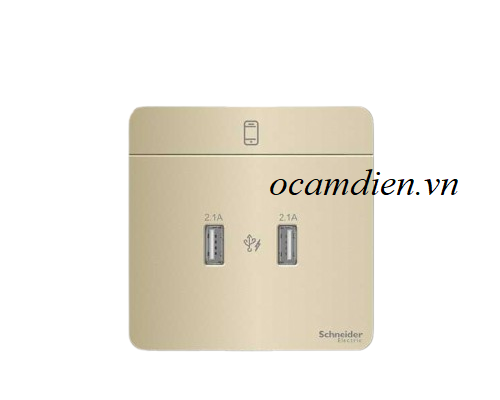 Tiện ích và hiệu quả của ổ cắm điện dòng AvatarOn ổ cắm sạc USB đôi 2.1A Schneider